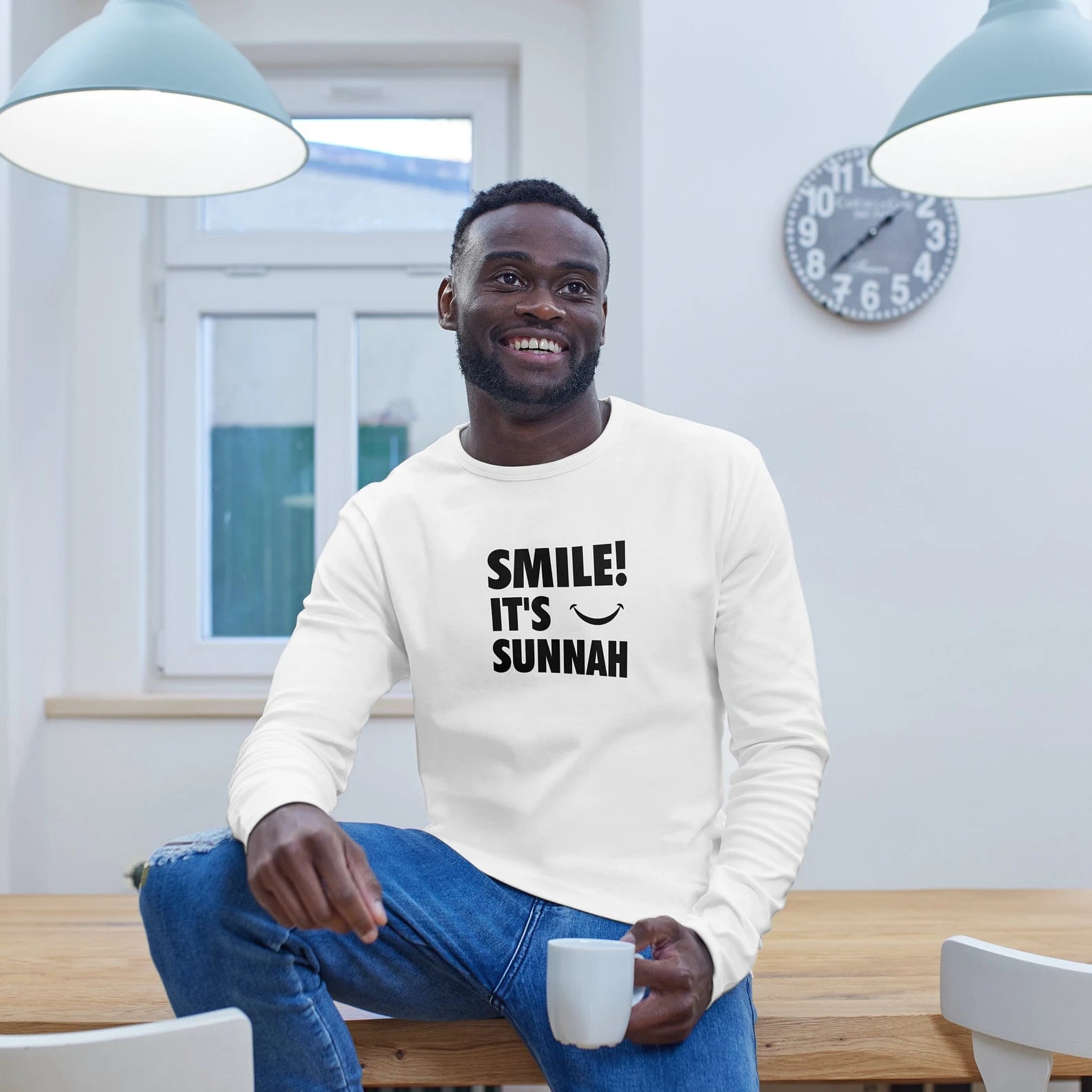 Smile It's Sunnah Sweatshirt T-shirt Hoodie Tote Bag Infant Onesies Ramadan Eid Islamic Muslims Gifts Fasting Prayer Arabic Desi Pakistani